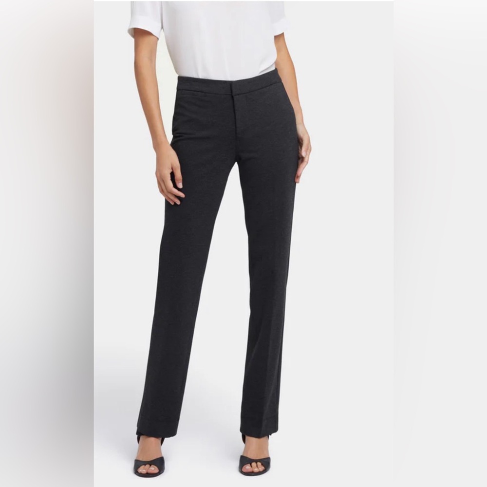 NYDJ Slim Trouser Pants In Ponte Knit Lift Tuck® Technology women Size 12 Charc